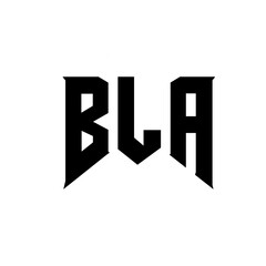 BLA letter logo design for technology company. BLA logo design black and white color combination. BLA logo, BLA vector, BLA design, BLA icon, BLA alphabet. BLA typography logo design.