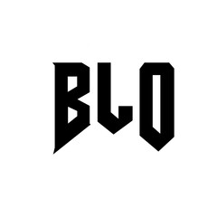 BLO letter logo design for technology company. BLO logo design black and white color combination. BLO logo, BLO vector, BLO design, BLO icon, BLO alphabet. BLO typography logo design.
