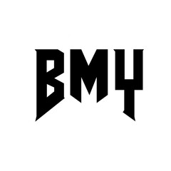BMY letter logo design for technology company. BMY logo design black and white color combination. BMY logo, BMY vector, BMY design, BMY icon, BMY alphabet. BMY typography logo design.