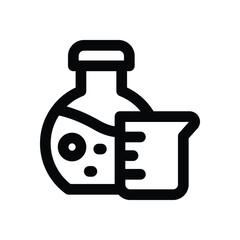chemical line icon. Clean and minimalist vector icon for websites, mobile apps, presentations, and logos. Fully scalable and customizable for any project.