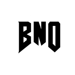 BNO letter logo design for technology company. BNO logo design black and white color combination. BNO logo, BNO vector, BNO design, BNO icon, BNO alphabet. BNO typography logo design.