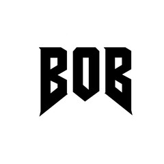BOB letter logo design for technology company. BOB logo design black and white color combination. BOB logo, BOB vector, BOB design, BOB icon, BOB alphabet. BOB typography logo design.