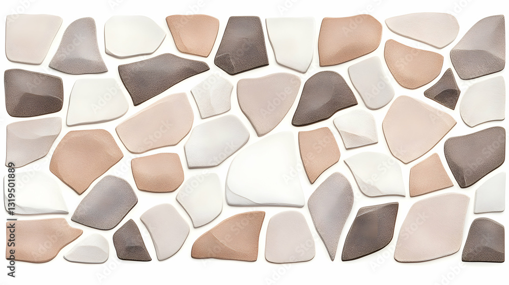Aufkleber decorative stone wall pattern in various muted tones