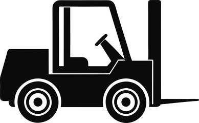 Set of Black Cereal Icon, Christmas Holly-Berry Leaves Vector Illustration, Black Forklift Truck Vector Icon