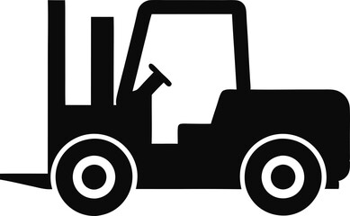 Set of Black Cereal Icon, Christmas Holly-Berry Leaves Vector Illustration, Black Forklift Truck Vector Icon