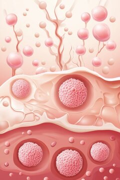 Minimalist illustration showcasing stages of hidradenitis suppurativa with skin swelling and abscesses