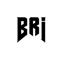 BRI letter logo design for technology company. BRI logo design black and white color combination. BRI logo, BRI vector, BRI design, BRI icon, BRI alphabet. BRI typography logo design.