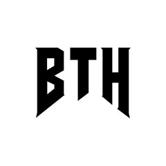 BTH letter logo design for technology company. BTH logo design black and white color combination. BTH logo, BTH vector, BTH design, BTH icon, BTH alphabet. BTH typography logo design.