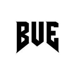 BUE letter logo design for technology company. BUE logo design black and white color combination. BUE logo, BUE vector, BUE design, BUE icon, BUE alphabet. BUE typography logo design.