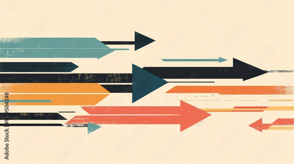Aufkleber abstract arrows moving forward, dynamic, modern design, potential use as a business background