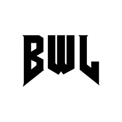 BWL letter logo design for technology company. BWL logo design black and white color combination. BWL logo, BWL vector, BWL design, BWL icon, BWL alphabet. BWL typography logo design.