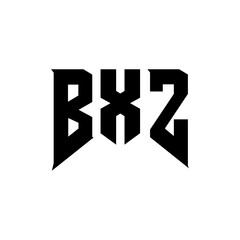 BXZ letter logo design for technology company. BXZ logo design black and white color combination. BXZ logo, BXZ vector, BXZ design, BXZ icon, BXZ alphabet. BXZ typography logo design.