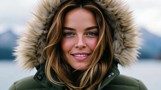 Young Woman Smiling Outdoors