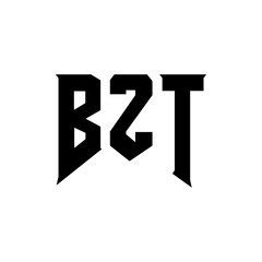BZT letter logo design for technology company. BZT logo design black and white color combination. BZT logo, BZT vector, BZT design, BZT icon, BZT alphabet. BZT typography logo design.