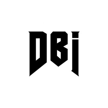 DBI letter logo design for technology company. DBI logo design black and white color combination. DBI logo, DBI vector, DBI design, DBI icon, DBI alphabet. DBI typography logo design.