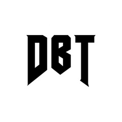 DBT letter logo design for technology company. DBT logo design black and white color combination. DBT logo, DBT vector, DBT design, DBT icon, DBT alphabet. DBT typography logo design.