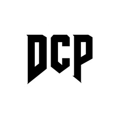 DCP letter logo design for technology company. DCP logo design black and white color combination. DCP logo, DCP vector, DCP design, DCP icon, DCP alphabet. DCP typography logo design.