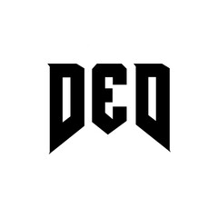 DED letter logo design for technology company. DED logo design black and white color combination. DED logo, DED vector, DED design, DED icon, DED alphabet. DED typography logo design.