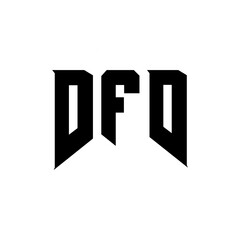 DFD letter logo design for technology company. DFD logo design black and white color combination. DFD logo, DFD vector, DFD design, DFD icon, DFD alphabet. DFD typography logo design.