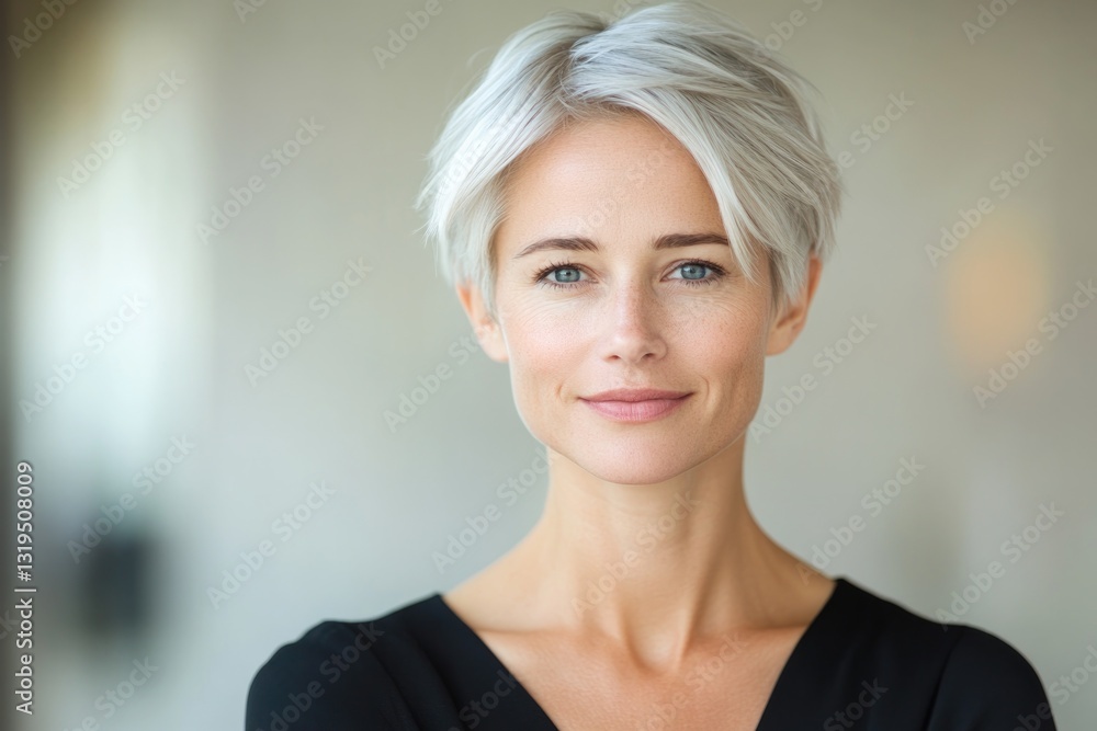 Poster focused portrait of copywriter or editor gender and age are not specified in blurred background sett