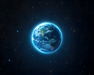 Obraz premium Earth in the vastness of space