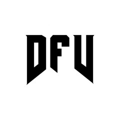 DFV letter logo design for technology company. DFV logo design black and white color combination. DFV logo, DFV vector, DFV design, DFV icon, DFV alphabet. DFV typography logo design.