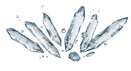  Ice shards in various sizes with crystal-clear texture