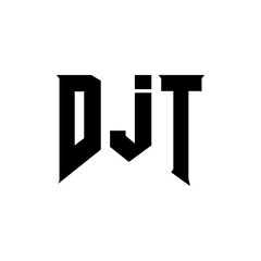 DJT letter logo design for technology company. DJT logo design black and white color combination. DJT logo, DJT vector, DJT design, DJT icon, DJT alphabet. DJT typography logo design.