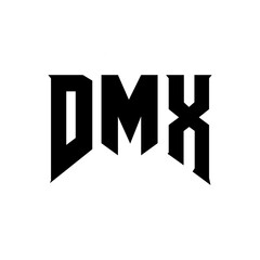 DMX letter logo design for technology company. DMX logo design black and white color combination. DMX logo, DMX vector, DMX design, DMX icon, DMX alphabet. DMX typography logo design.