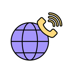 Icon a global communication, isolated against a clean background.