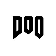 DOO letter logo design for technology company. DOO logo design black and white color combination. DOO logo, DOO vector, DOO design, DOO icon, DOO alphabet. DOO typography logo design.