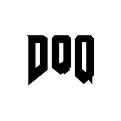 DQQ letter logo design for technology company. DQQ logo design black and white color combination. DQQ logo, DQQ vector, DQQ design, DQQ icon, DQQ alphabet. DQQ typography logo design.