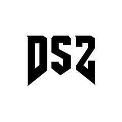 DSZ letter logo design for technology company. DSZ logo design black and white color combination. DSZ logo, DSZ vector, DSZ design, DSZ icon, DSZ alphabet. DSZ typography logo design.