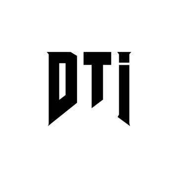 DTI letter logo design for technology company. DTI logo design black and white color combination. DTI logo, DTI vector, DTI design, DTI icon, DTI alphabet. DTI typography logo design.