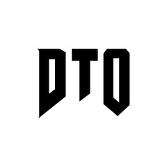 DTO letter logo design for technology company. DTO logo design black and white color combination. DTO logo, DTO vector, DTO design, DTO icon, DTO alphabet. DTO typography logo design.