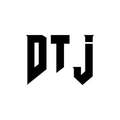 DTJ letter logo design for technology company. DTJ logo design black and white color combination. DTJ logo, DTJ vector, DTJ design, DTJ icon, DTJ alphabet. DTJ typography logo design.