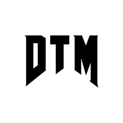 DTM letter logo design for technology company. DTM logo design black and white color combination. DTM logo, DTM vector, DTM design, DTM icon, DTM alphabet. DTM typography logo design.