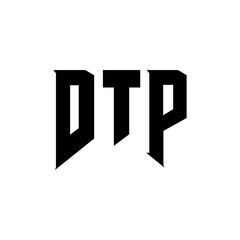 DTP letter logo design for technology company. DTP logo design black and white color combination. DTP logo, DTP vector, DTP design, DTP icon, DTP alphabet. DTP typography logo design.