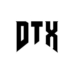 DTX letter logo design for technology company. DTX logo design black and white color combination. DTX logo, DTX vector, DTX design, DTX icon, DTX alphabet. DTX typography logo design.