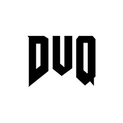 DUQ letter logo design for technology company. DUQ logo design black and white color combination. DUQ logo, DUQ vector, DUQ design, DUQ icon, DUQ alphabet. DUQ typography logo design.
