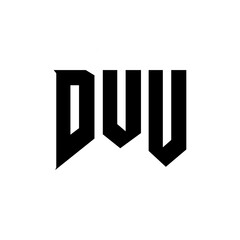 DUU letter logo design for technology company. DUU logo design black and white color combination. DUU logo, DUU vector, DUU design, DUU icon, DUU alphabet. DUU typography logo design.