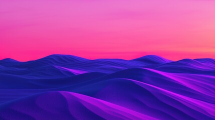 Dreamy vibrant sunset over serene desert dunes a tranquil nature photography perspective