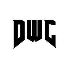 DWC letter logo design for technology company. DWC logo design black and white color combination. DWC logo, DWC vector, DWC design, DWC icon, DWC alphabet. DWC typography logo design.