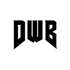 DWB letter logo design for technology company. DWB logo design black and white color combination. DWB logo, DWB vector, DWB design, DWB icon, DWB alphabet. DWB typography logo design.