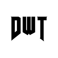DWT letter logo design for technology company. DWT logo design black and white color combination. DWT logo, DWT vector, DWT design, DWT icon, DWT alphabet. DWT typography logo design.