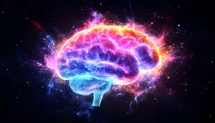 Enigmatic, vibrant brain bursts with cosmic energy