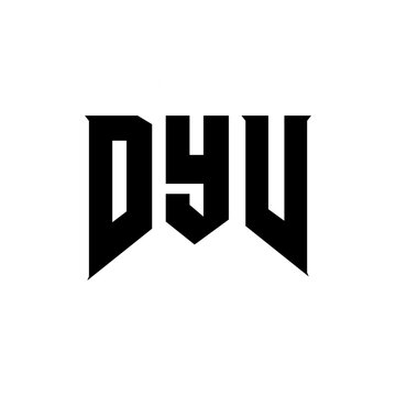DYV letter logo design for technology company. DYV logo design black and white color combination. DYV logo, DYV vector, DYV design, DYV icon, DYV alphabet. DYV typography logo design.