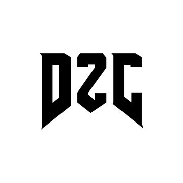 DZC letter logo design for technology company. DZC logo design black and white color combination. DZC logo, DZC vector, DZC design, DZC icon, DZC alphabet. DZC typography logo design.