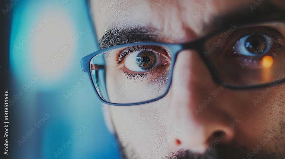 Aufkleber A marketing manager personalizes customer experiences using CRM tools his focused face showing precision and care