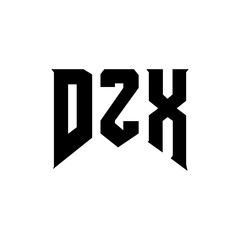 DZX letter logo design for technology company. DZX logo design black and white color combination. DZX logo, DZX vector, DZX design, DZX icon, DZX alphabet. DZX typography logo design.